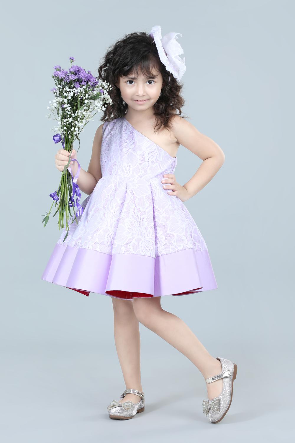 Lilac Off Shoulder Dress