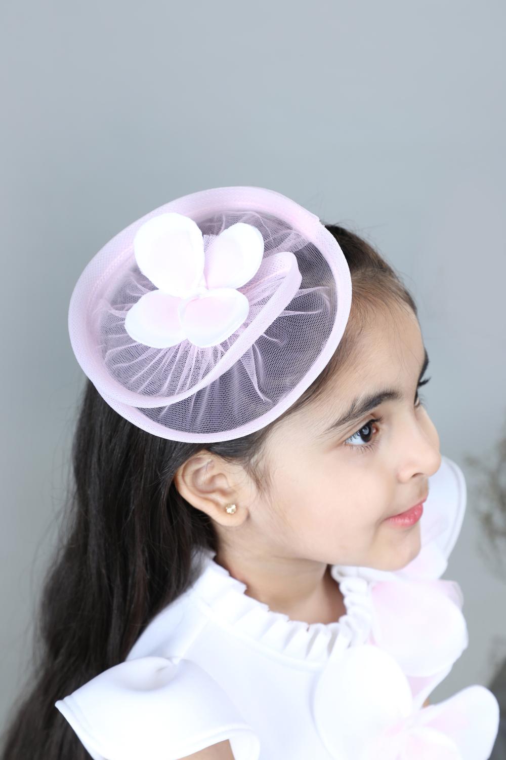 White Dress With 3D Flowers