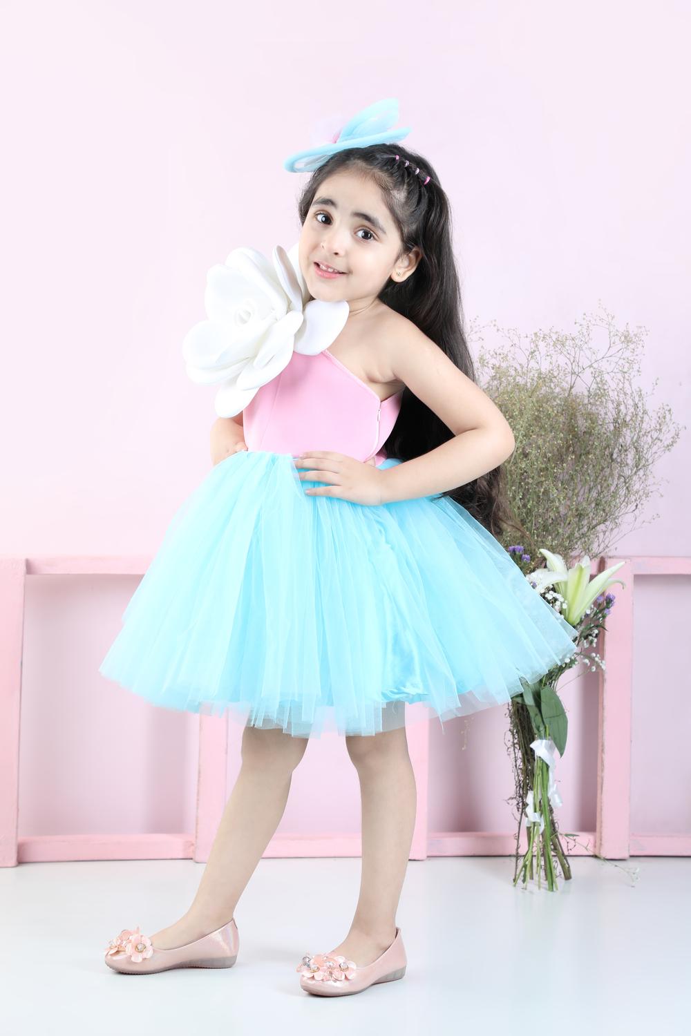 Off Shouder 2 Tone Dress