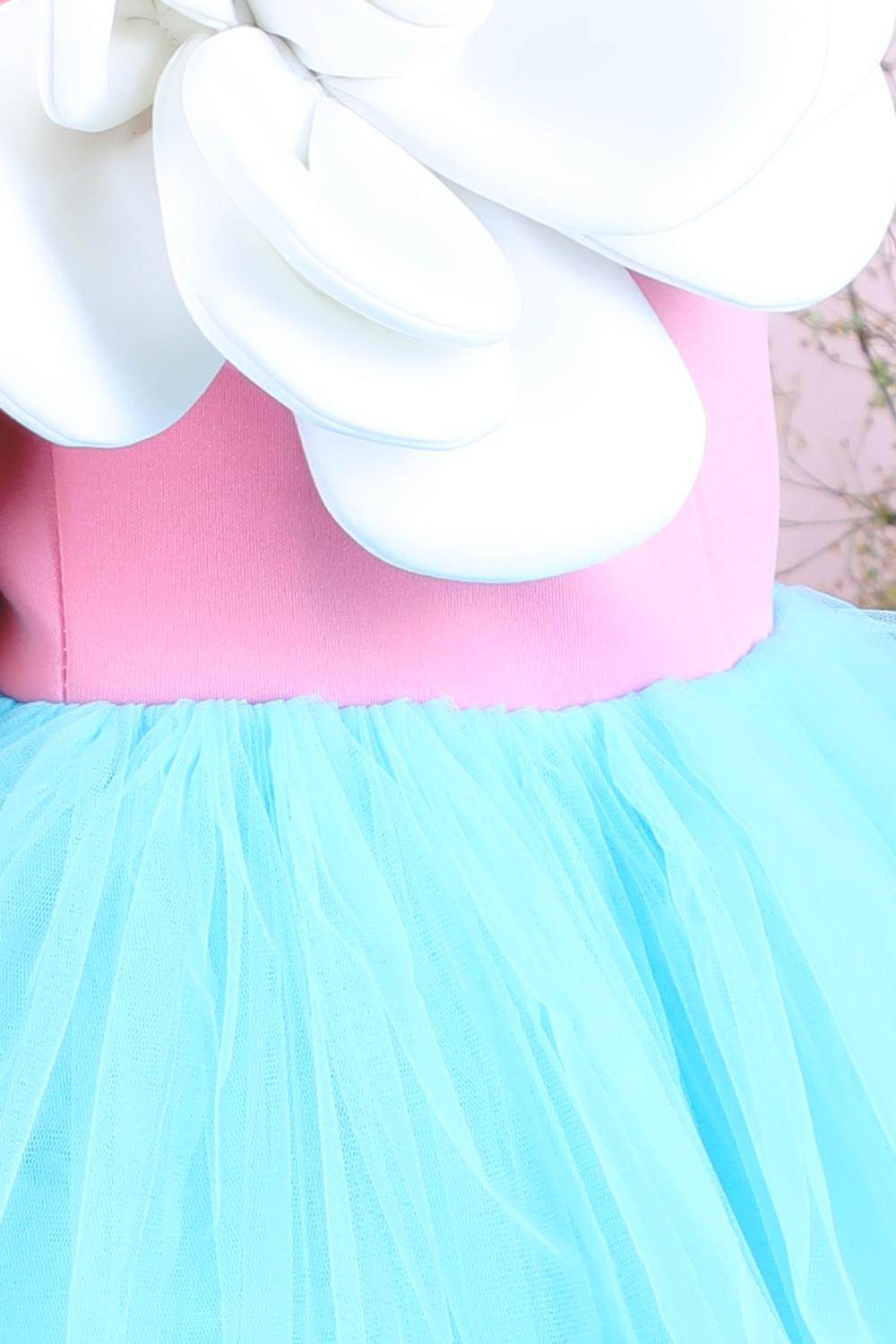 Off Shouder 2 Tone Dress