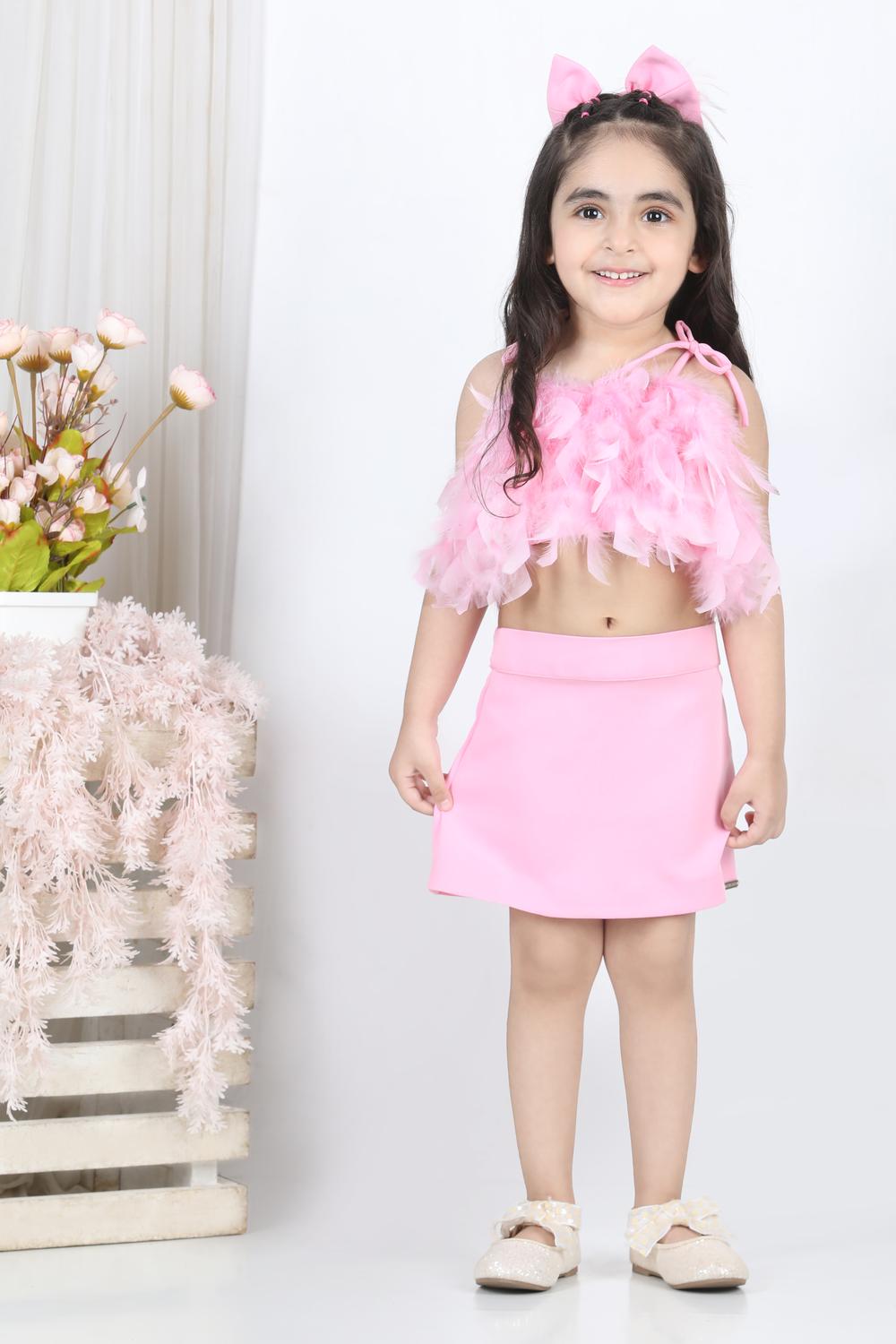 Feather Top And Skirt