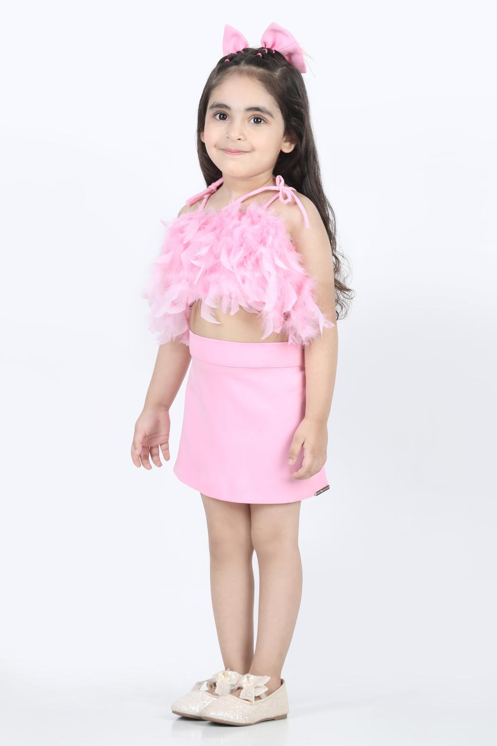 Feather Top And Skirt