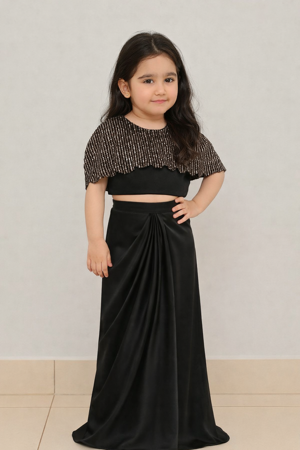 Sequence Cape With Drape Skirt