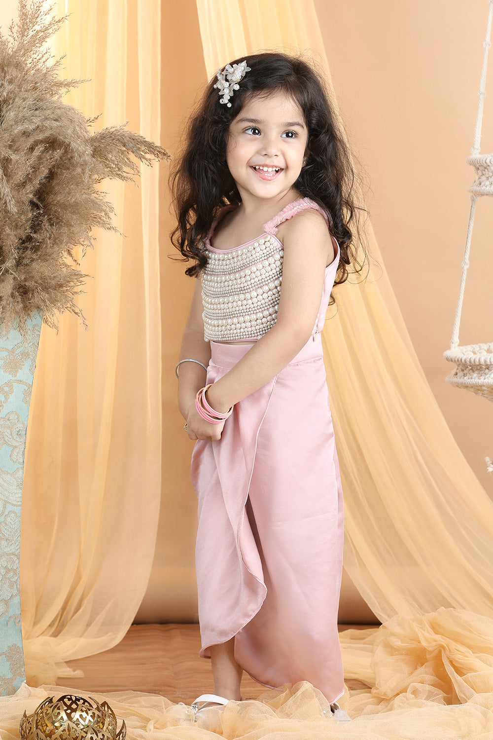 Heavy Yoke Embroidery Nd Dhoti Skirt