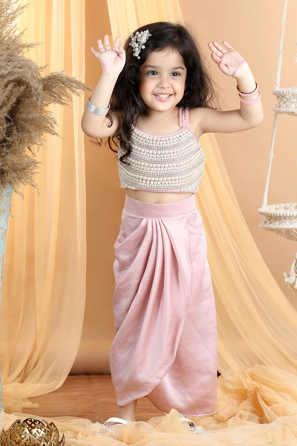 Heavy Yoke Embroidery Nd Dhoti Skirt