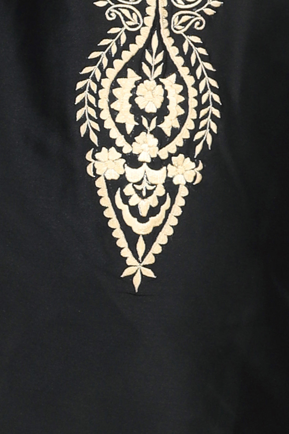 Black Round Neck Kurta with Pajama