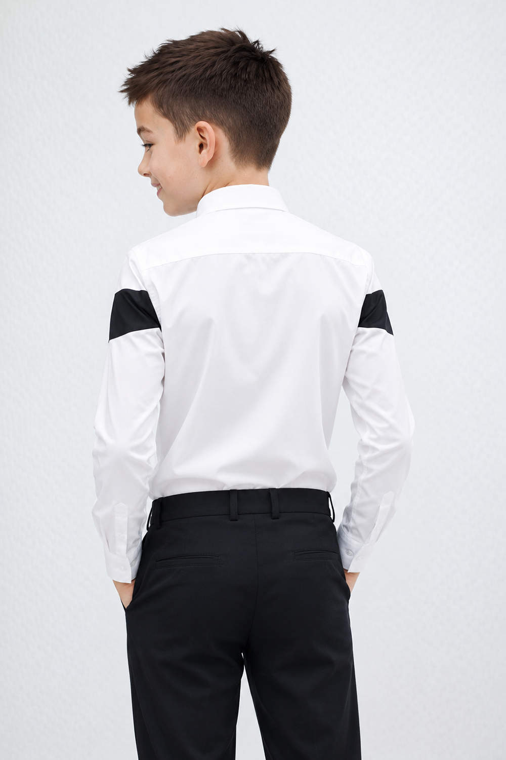 Boys Shirt With Bold V Panel Detailing