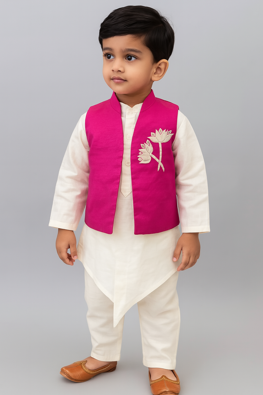 Kurta Pajama with Embroidery On Jacket