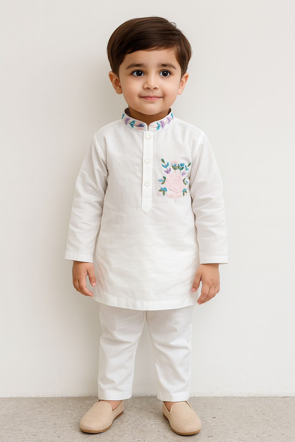 Standing Collar with Pocket Hand Embroidery