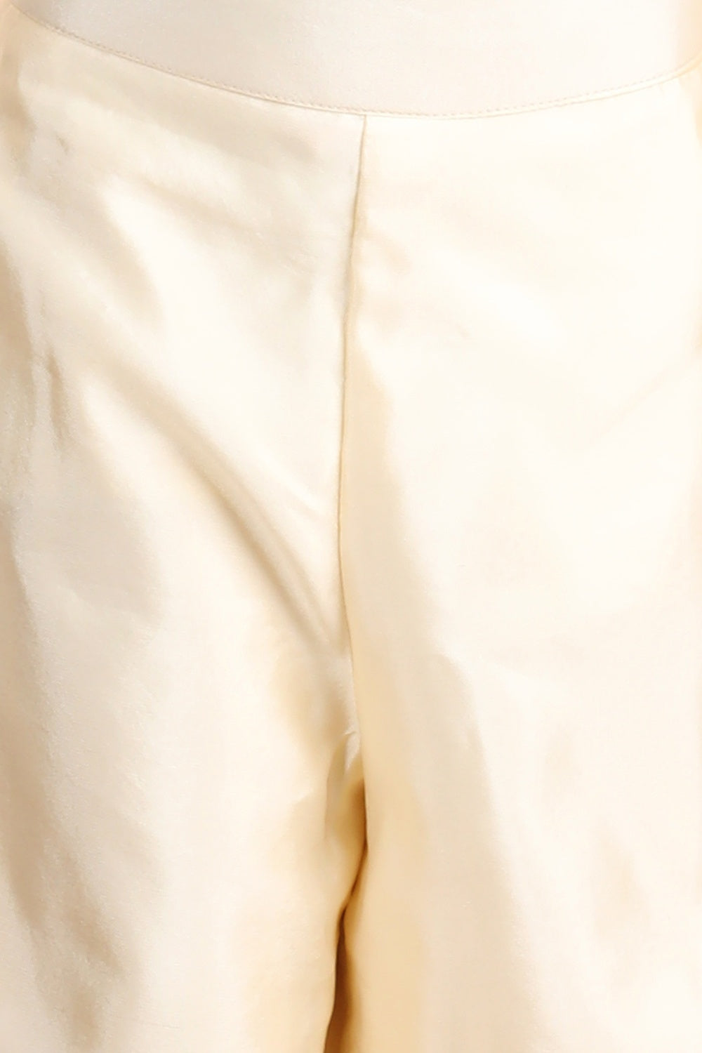 Embroided Top With Fur And Palazza Pants