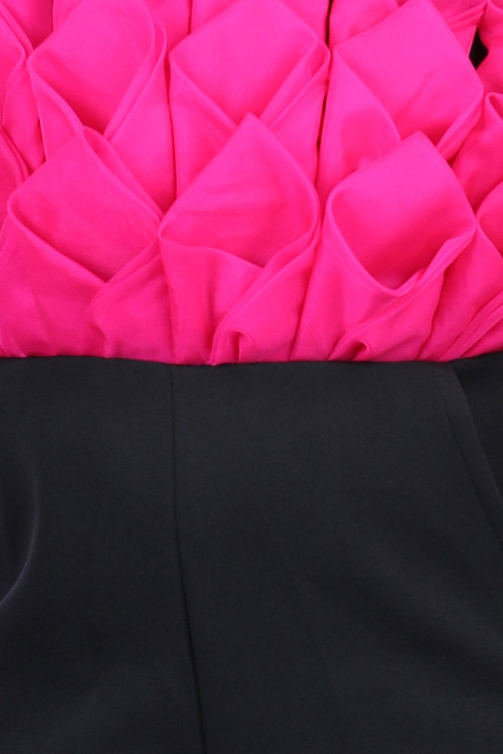 Jumpsuit Emblissed With Fabric Flower In Contrast Color