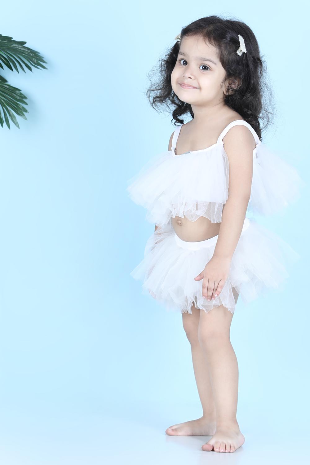 Two Piece  Costume With Net Flare