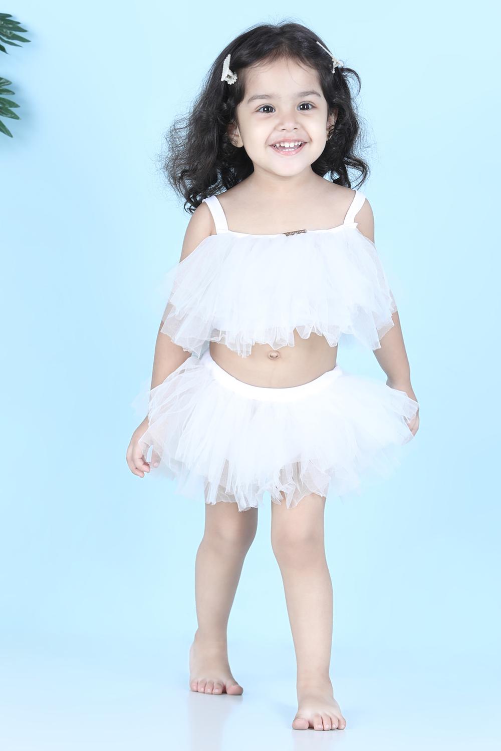 Two Piece  Costume With Net Flare