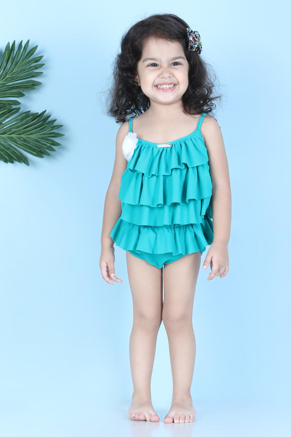 Two Piece Costume With Back Knot And Skirt