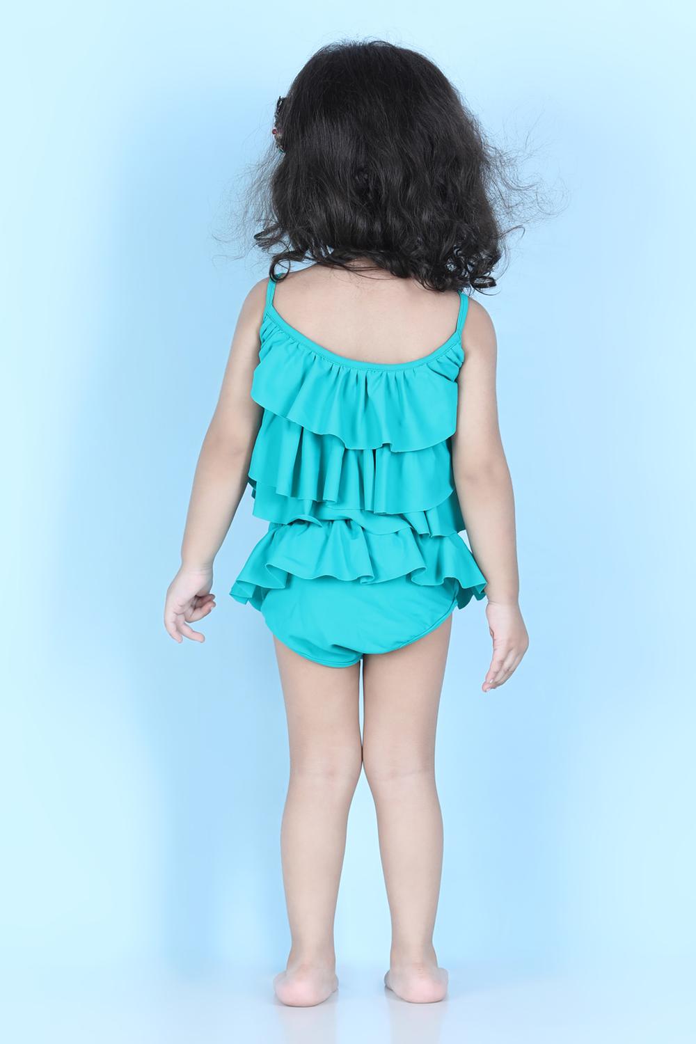 Two Piece Costume With Back Knot And Skirt