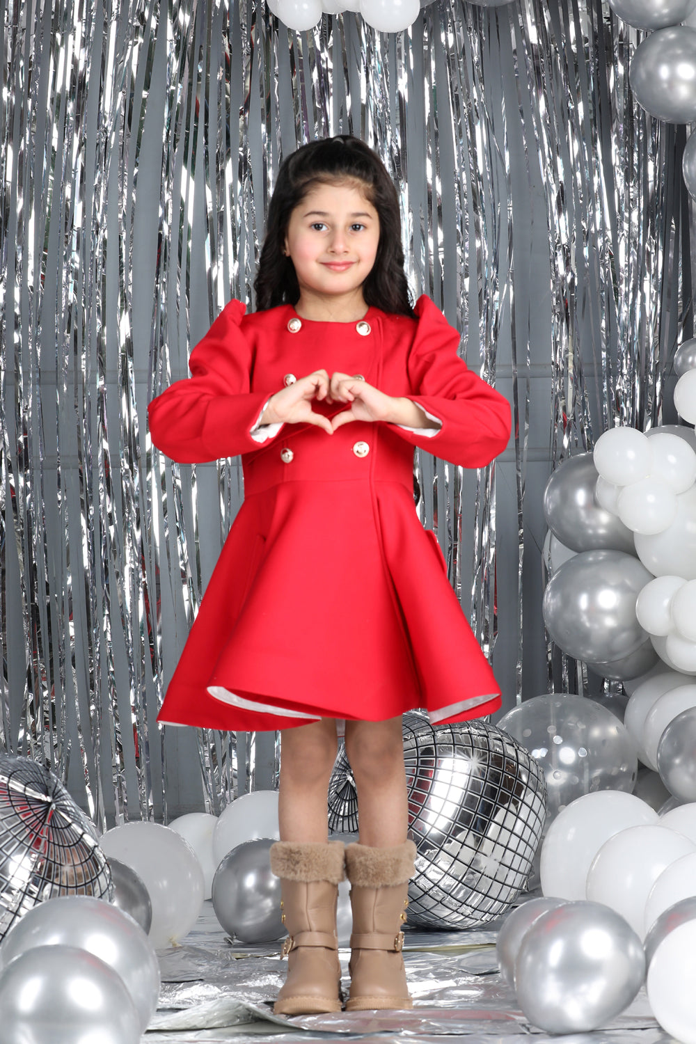 Coat Dress With Golden Buttons