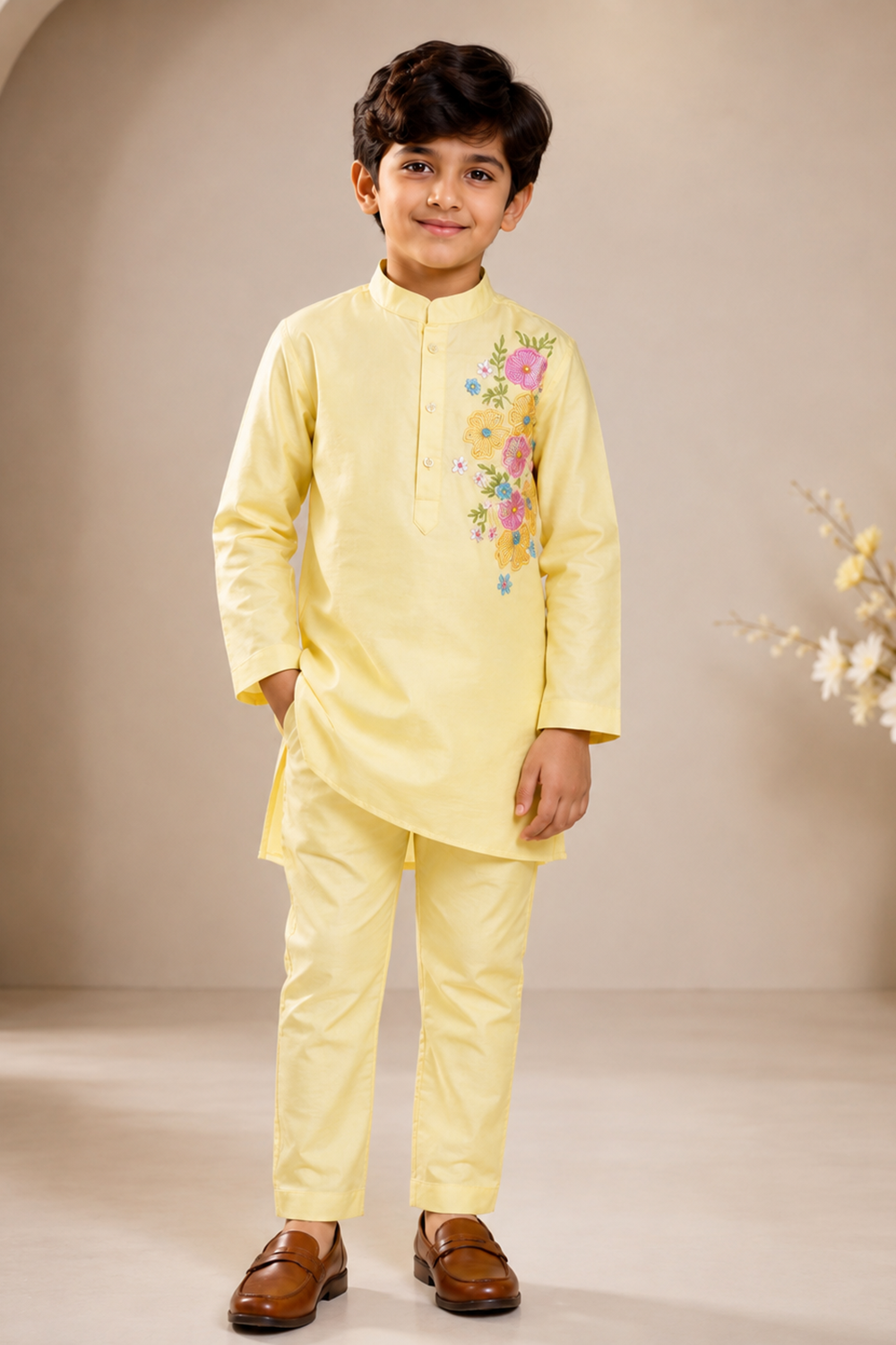 Sunshine Yellow Kurta Paired with Pants