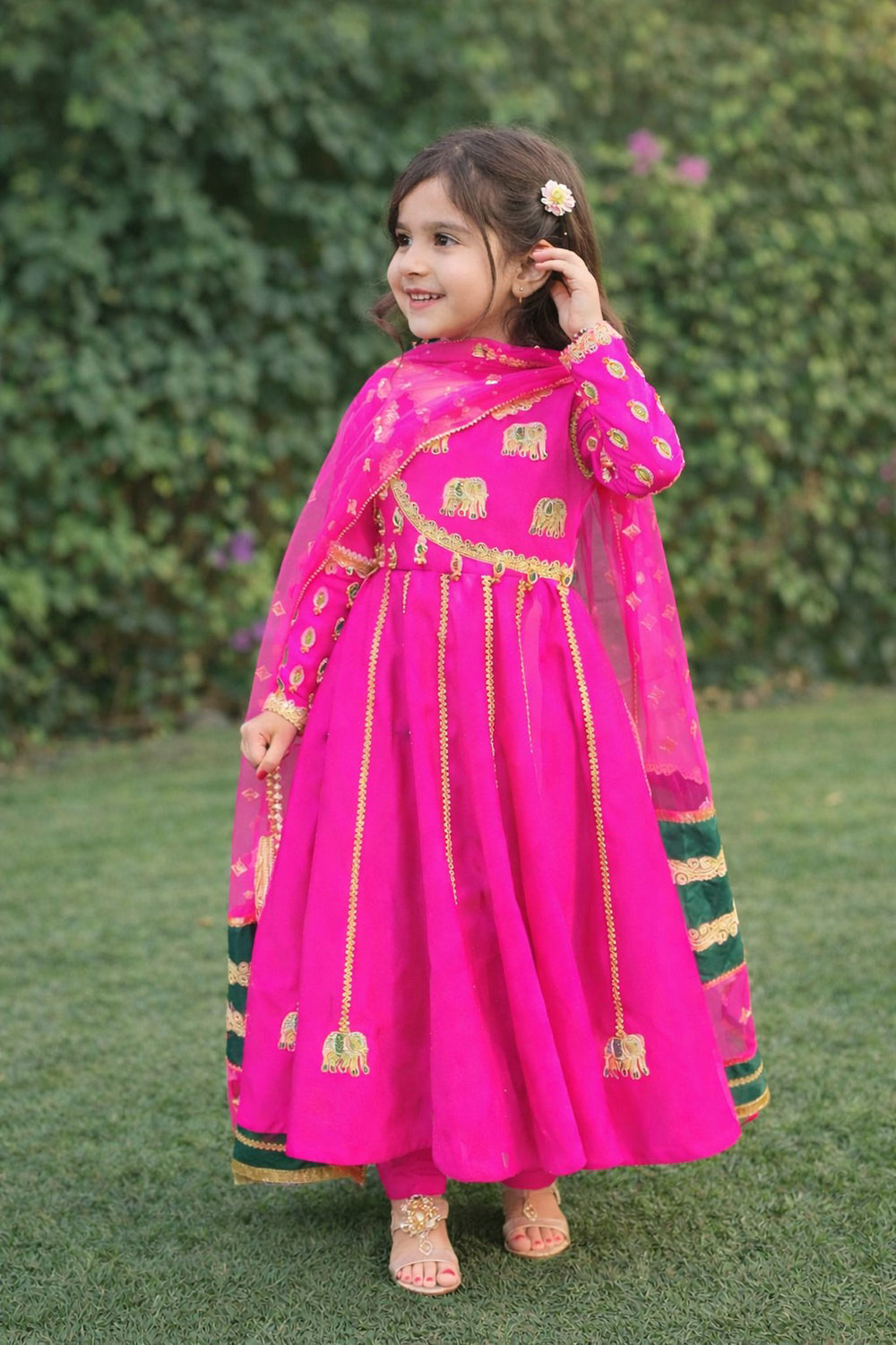 Anarkali Suit with Bottom N Chunni. All Hand Embroidedry