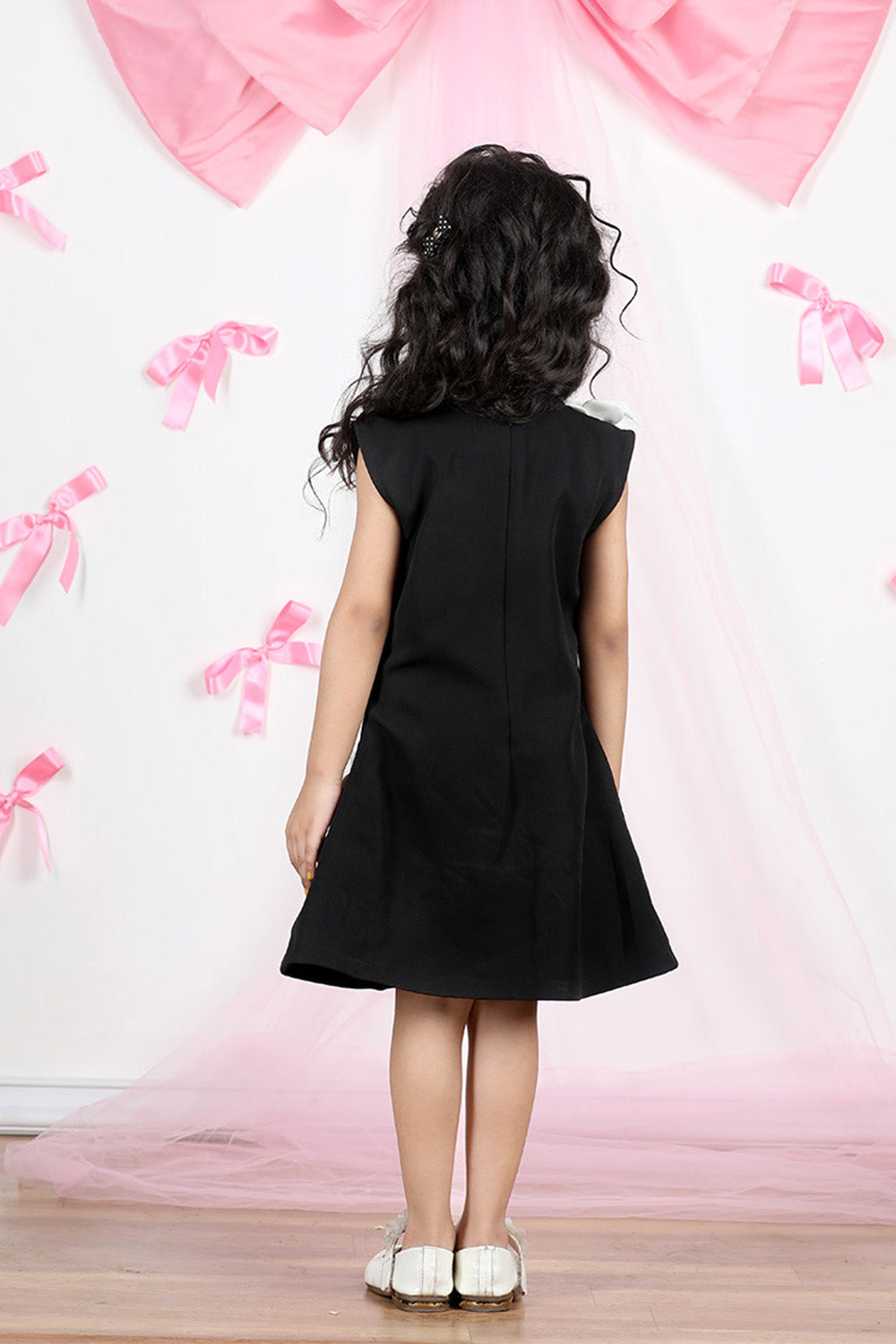 Black Dress with Flowers