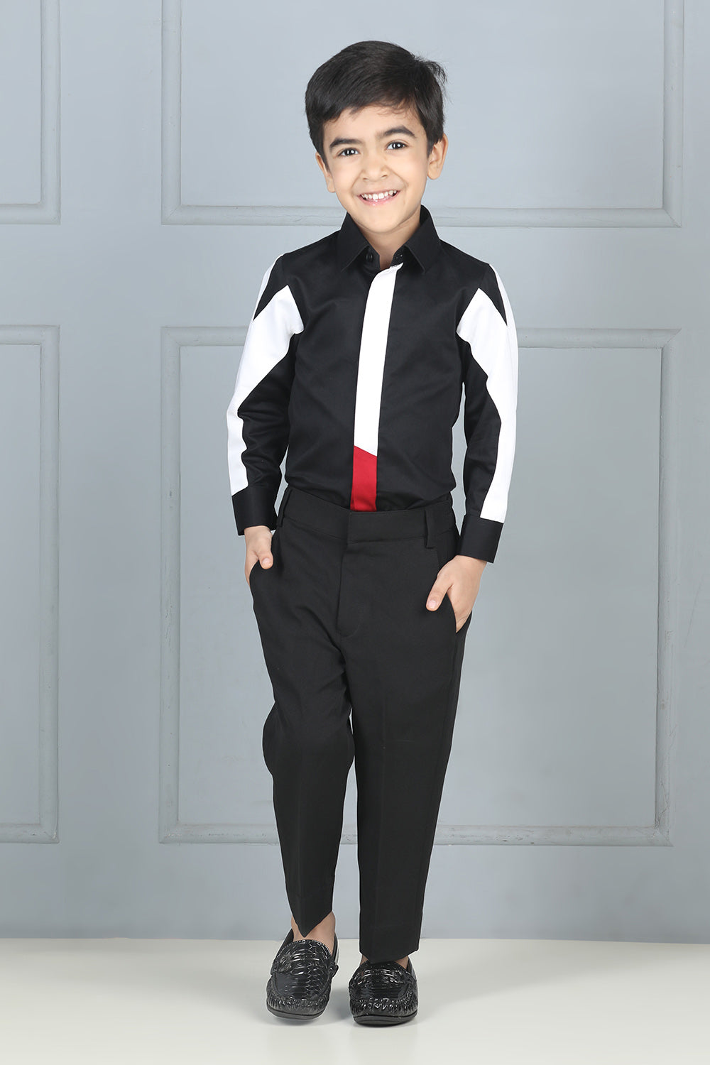 Black Shirt with Color Block
