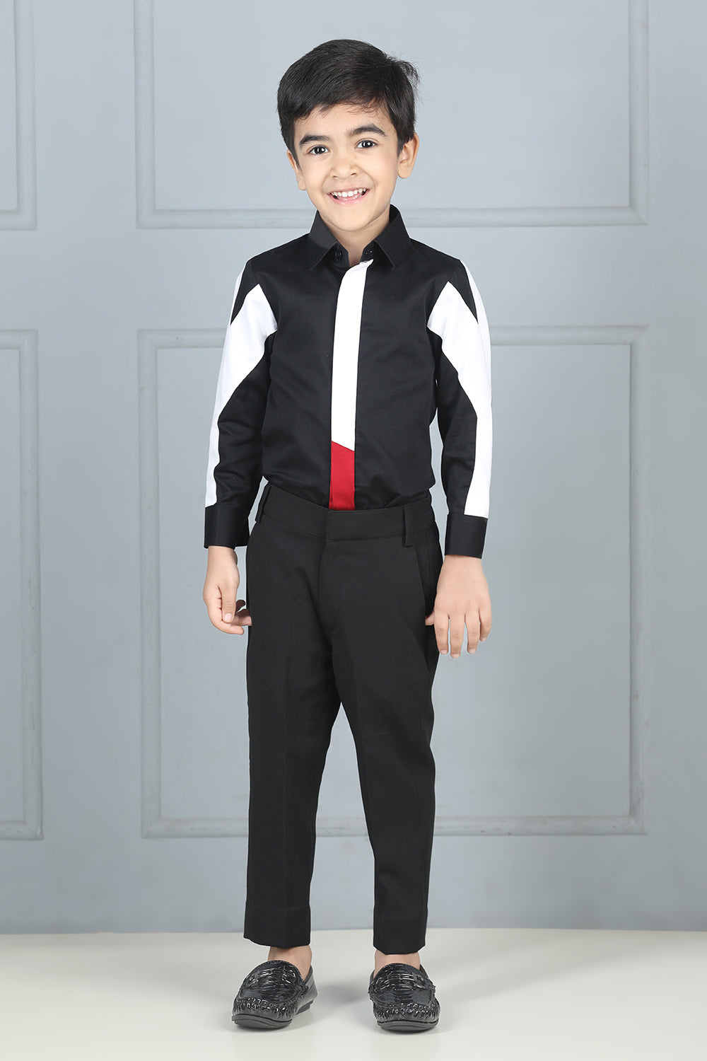 Black Shirt with Color Block