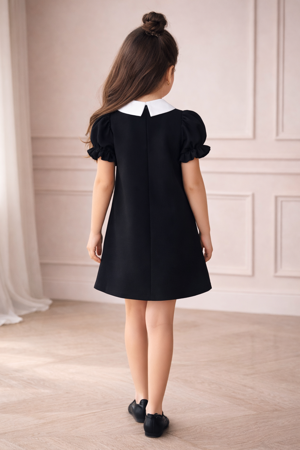 Black Western Dress with Bow Detailing