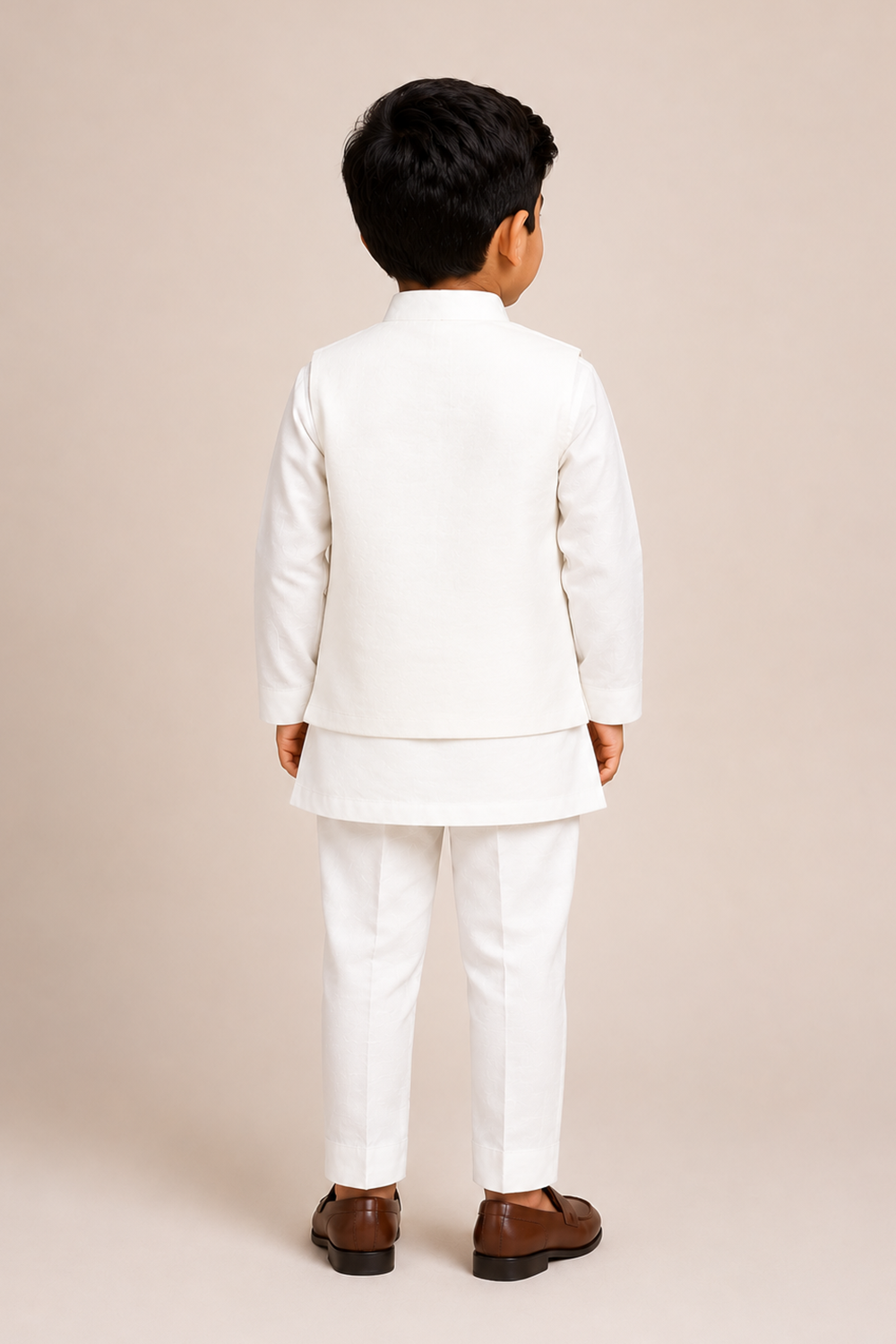 Boys Kurta Pajama With Handcrafted  Embroidery Jacket
