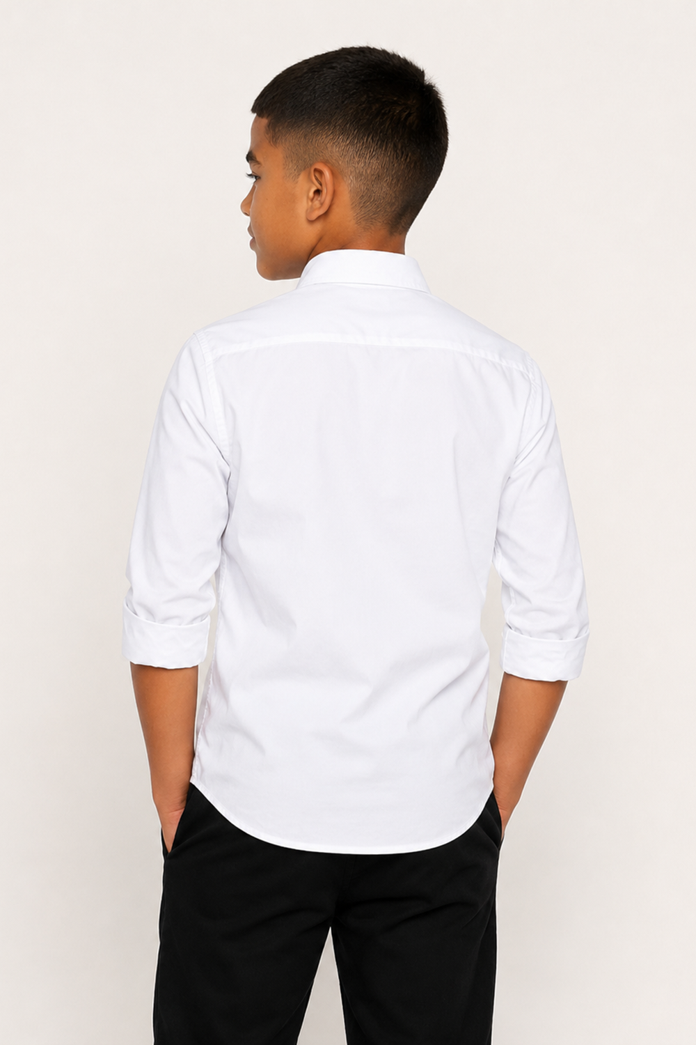 Boys Shirt With Modern Applique Panel Detailing