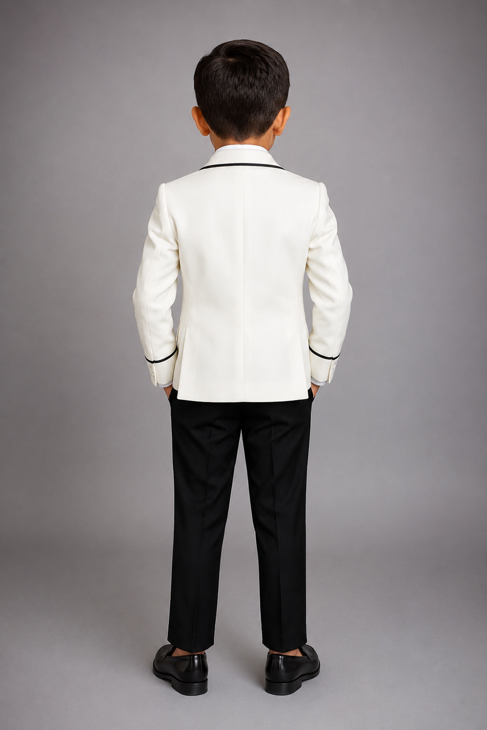 Boys Tuxedo With Contrast Piping Detailing