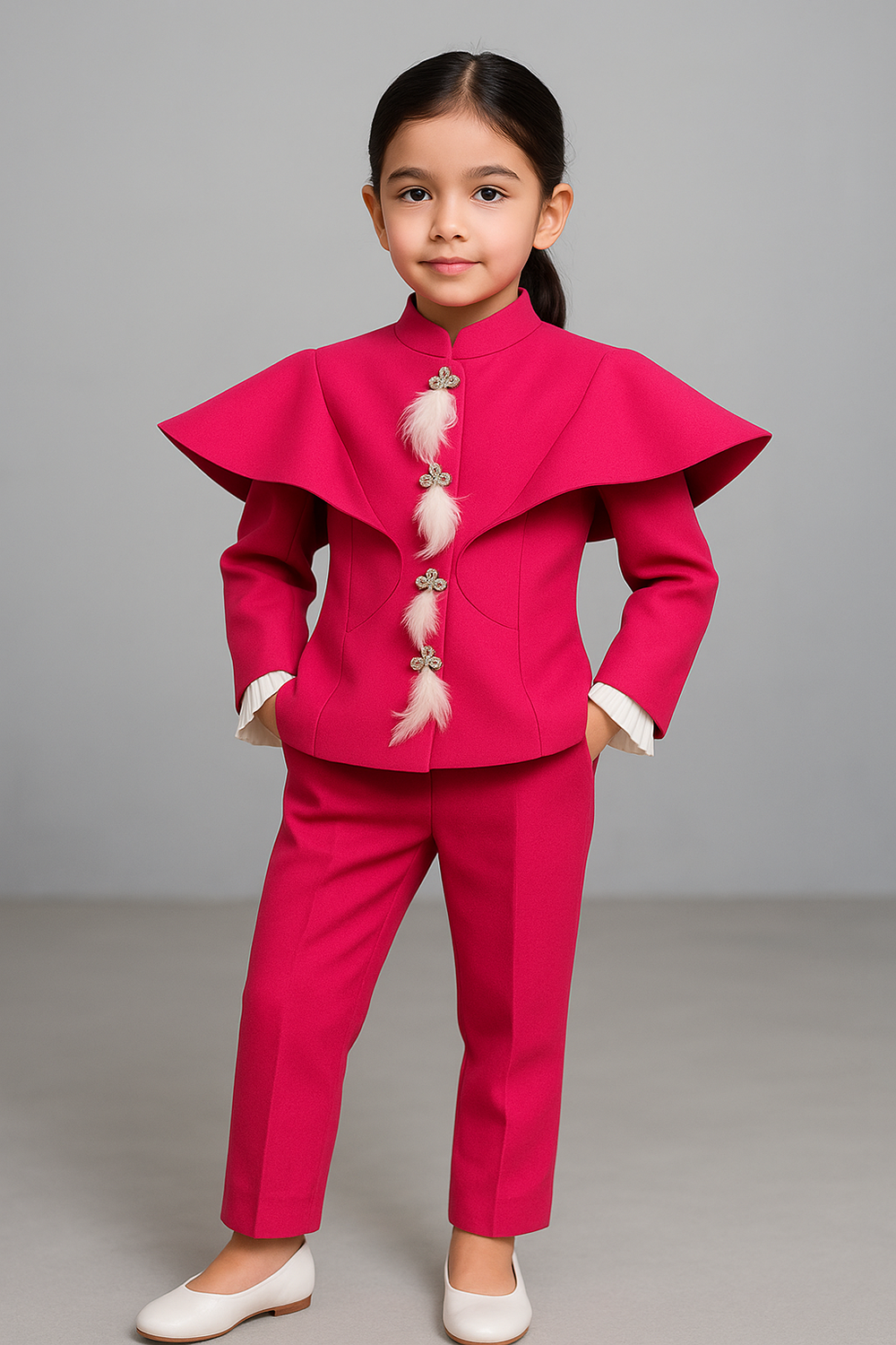 Pink Coat and Pant Coord Set