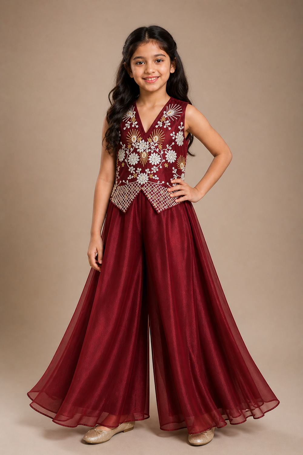 Indo Western Coord with Heavy Embroiderd Top