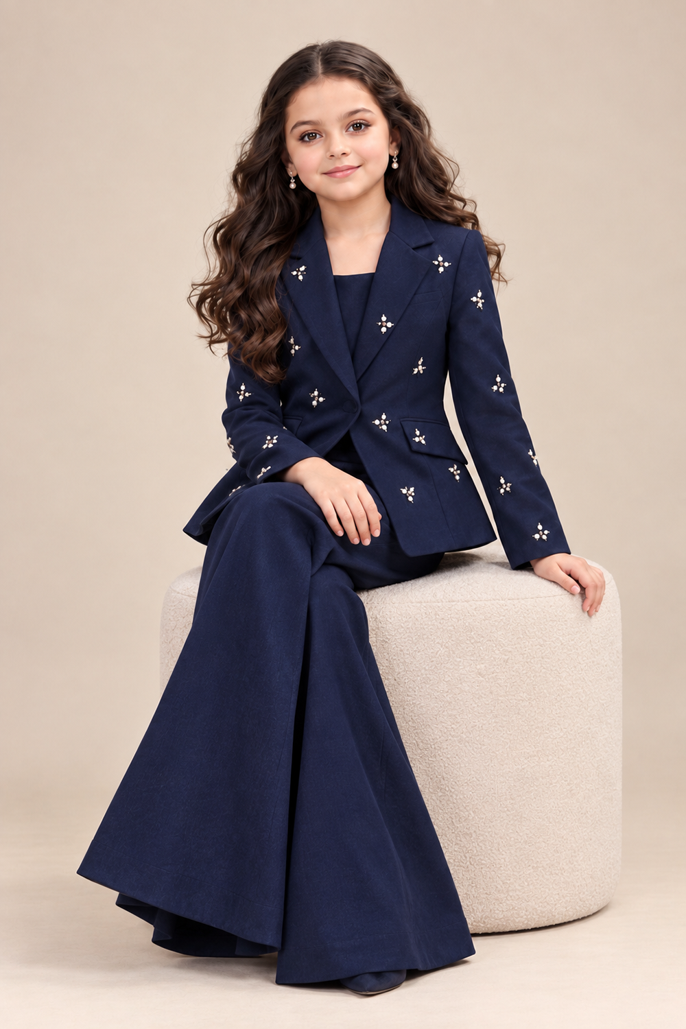 Modern Co-Ord with Delicate Handwork