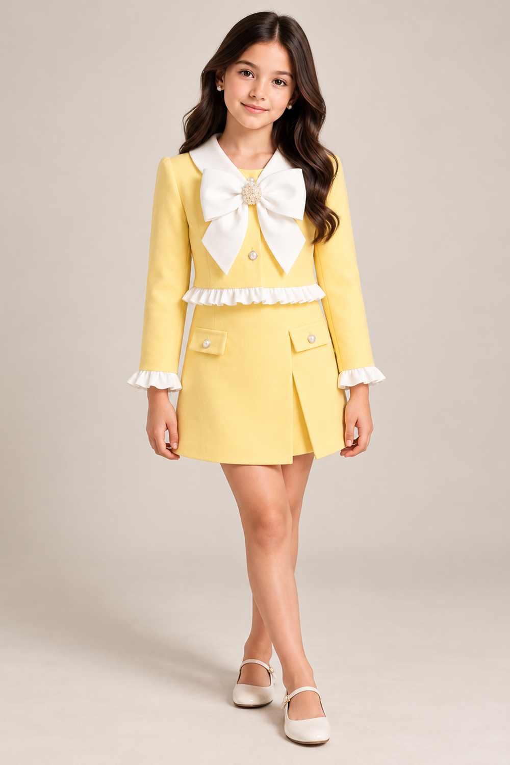 Sunshine Yellow Set with Oversized Bow