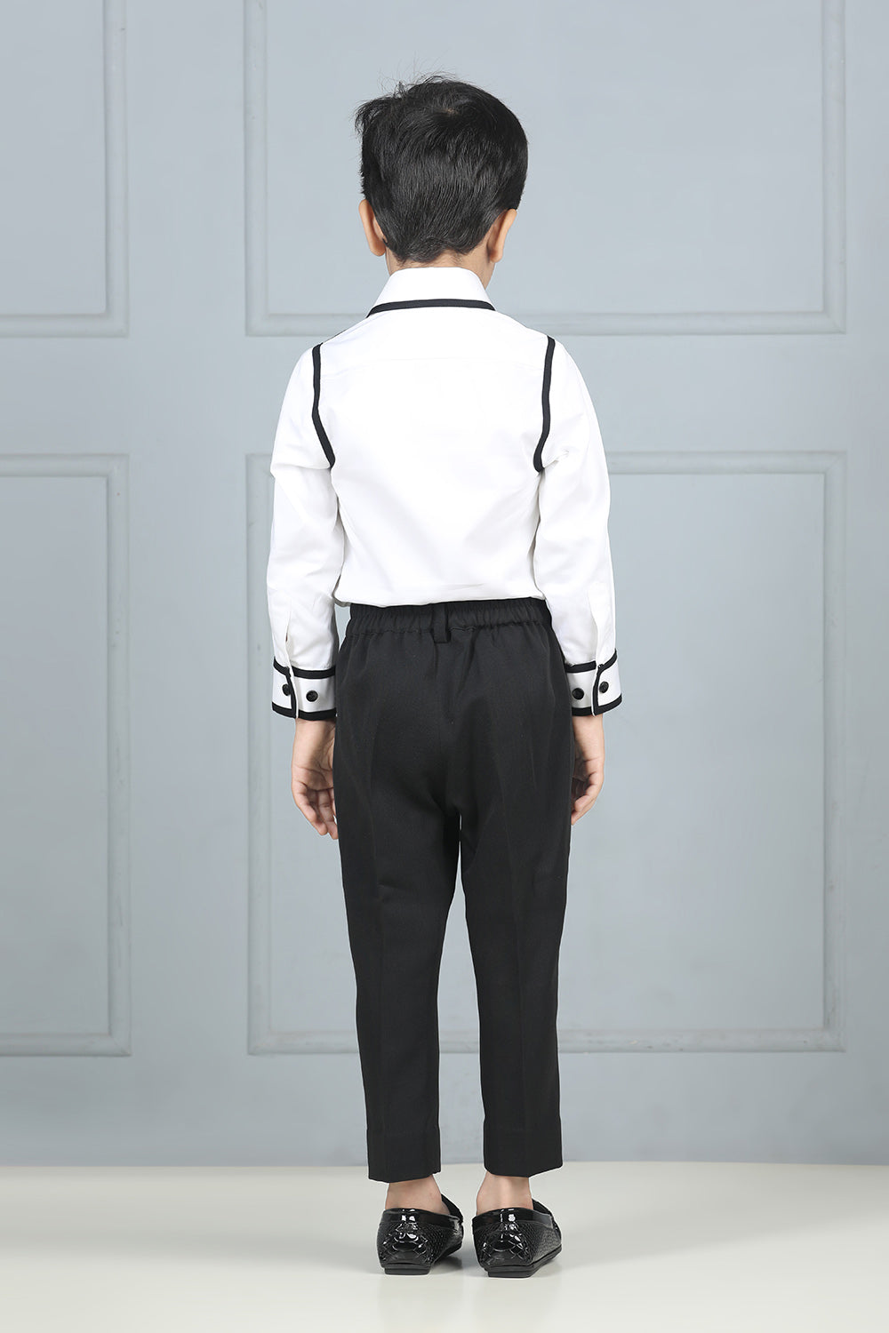White and Black Shirt with Taping